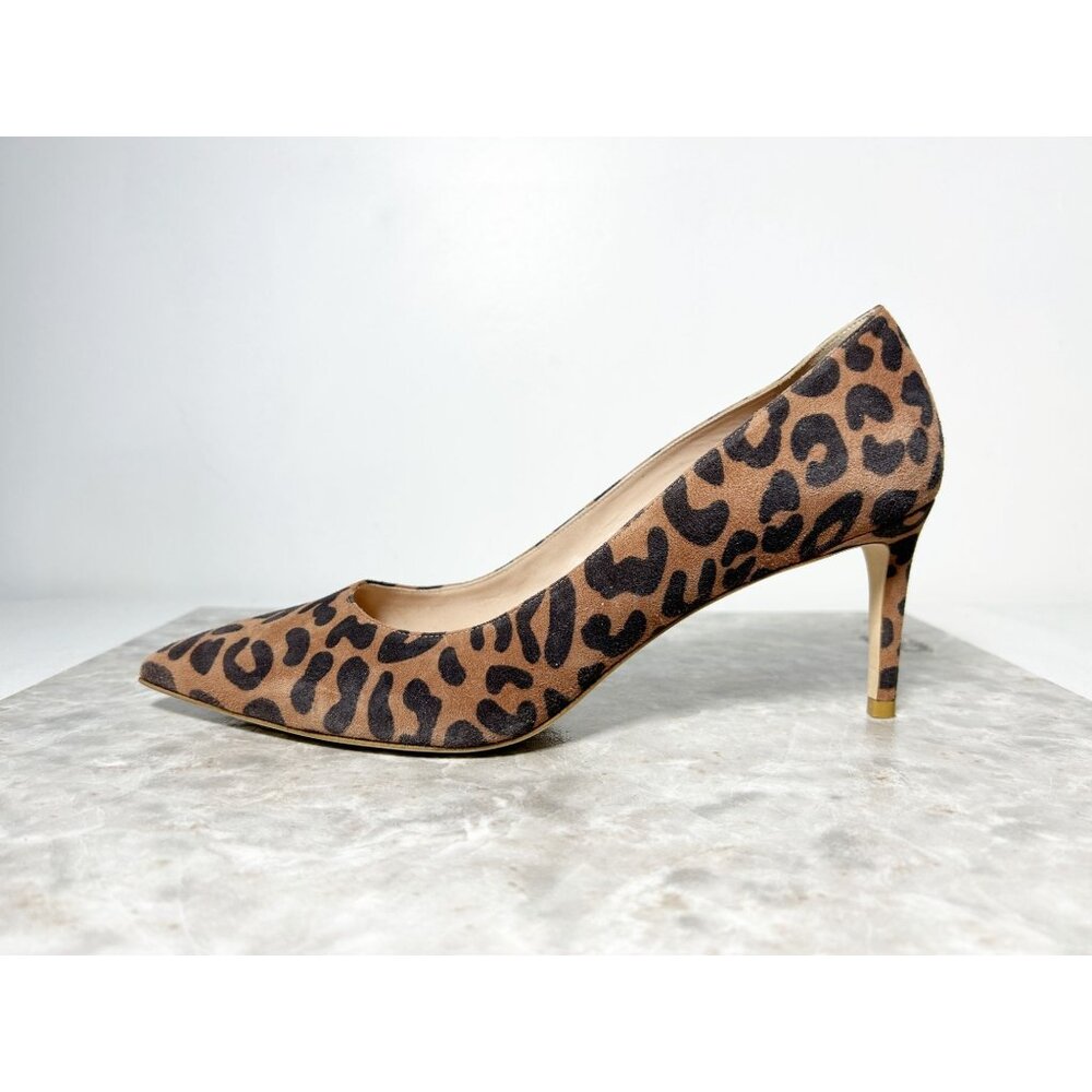 Stuart Weitzman Leigh 70mm Suede Pump in Cappuccino Cheetah - Sz 10